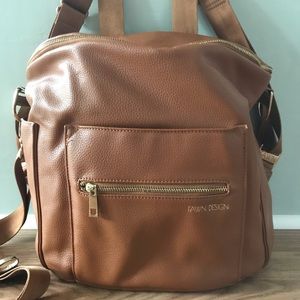 Fawn Design original backpack in cognac.